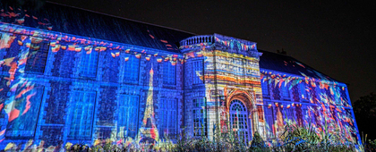 La façade d'honneur du musée des Beaux-arts - Honneur à jean Moulin - Chartres en lumières