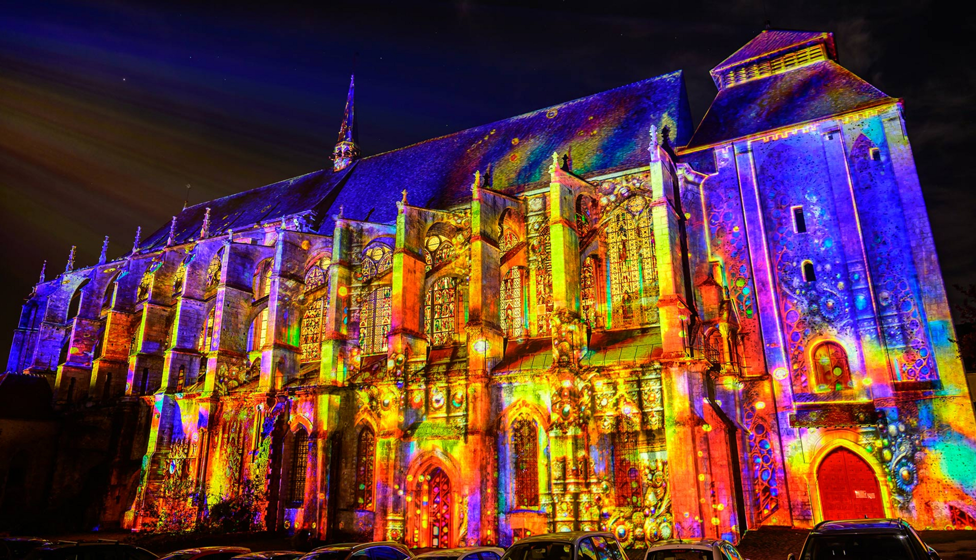 Milles et une pierres - illumination de l'église Saint-Pierre - M2 Event