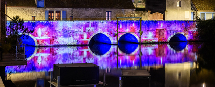 Moulin et pont Saint-Père - Rivière des lutins - Noël 2023