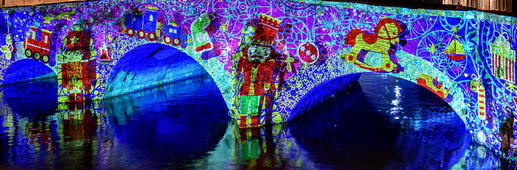Rivière des lutins - illuminations de Noël - Pont Saint Hilaire