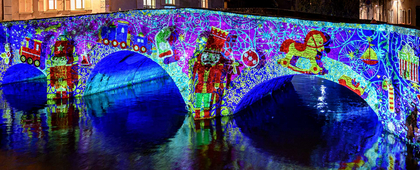 Rivière des lutins - illuminations de Noël - Pont Saint Hilaire
